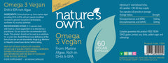 Nature's Own Omega 3 Vegan 333mg 60's