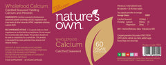 Nature's Own Wholefood Calcium 200mg 60's