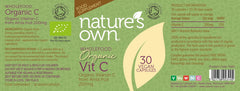 Nature's Own Wholefood Organic Vit C 30's