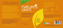 Nature's Own Vitamin C 1000mg TR (Time Release) 60's