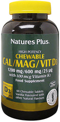 Nature's Plus Chewable Cal/Mag/Vit D3 Vanilla 60's