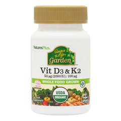 Nature's Plus Source of Life Garden Vit D3 & K2 60's