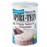 Nature's Plus SPIRU-TEIN Unsweetened Simply Natural Chocolate 370g