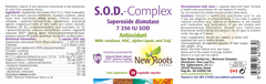 New Roots Herbal S.O.D. Complex Superoxide Dismutase 30's