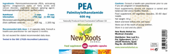 New Roots Herbal PEA Palmitoylethanolamide 600mg 60's