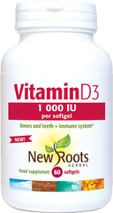 New Roots Herbal Vitamin D3 1000iu 60's