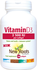 New Roots Herbal Vitamin D3 2500iu 120's