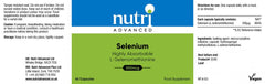 Nutri Advanced Selenium 200mcg 60's