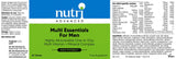 Nutri Advanced Multi Essentials For Men 60's