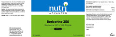 Nutri Advanced Berberine 250 60's