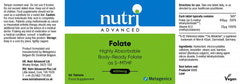 Nutri Advanced Folate 60's (Formerly Folapro)