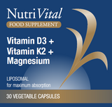 Nutrivital Vitamin D3 + Vitamin K2 + Magnesium 30's