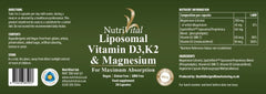 Nutrivital Liposomal Vitamin D3, K2 & Magnesium 30s