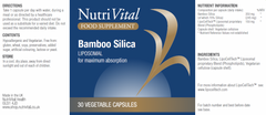 Nutrivital Bamboo Silica Liposomal 30's