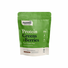 Nuzest Protein Greens + Berries Plant Protein Plus Cocoa Flavour 300g