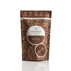 Nourish Organic Coconut Macaroons Cacao 140g SINGLE