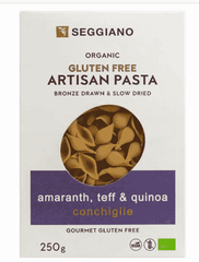 Seggiano Organic Gluten Free Amaranth, Teff & Quinoa Conchiglie 250g