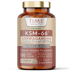Time Health Organic KSM-66 Ashwagandha 120s