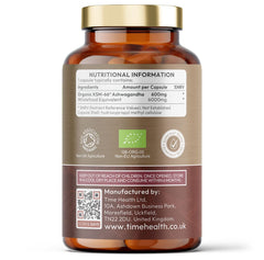 Time Health Organic KSM-66 Ashwagandha 120s