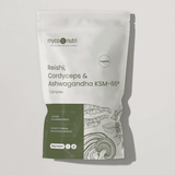 MycoNutri Organic Reishi, Cordcyeps & Ashwagandha KSM-66 Complex 100g Powder