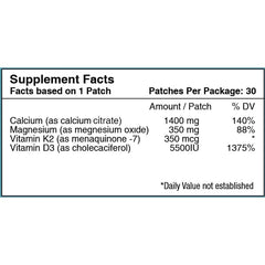 PatchAid Vitamin D3 + Calcium Patch 30's
