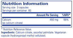 Pure Encapsulations Calcium (citrate) 180's