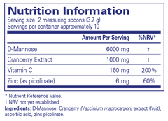 Pure Encapsulations Cranberry D-Mannose Powder 37g