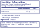 Pure Encapsulations Ribose 100g