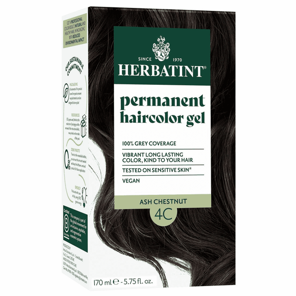 Herbatint Permanent Hair Color Gel 4C Ash Chestnut 170ml