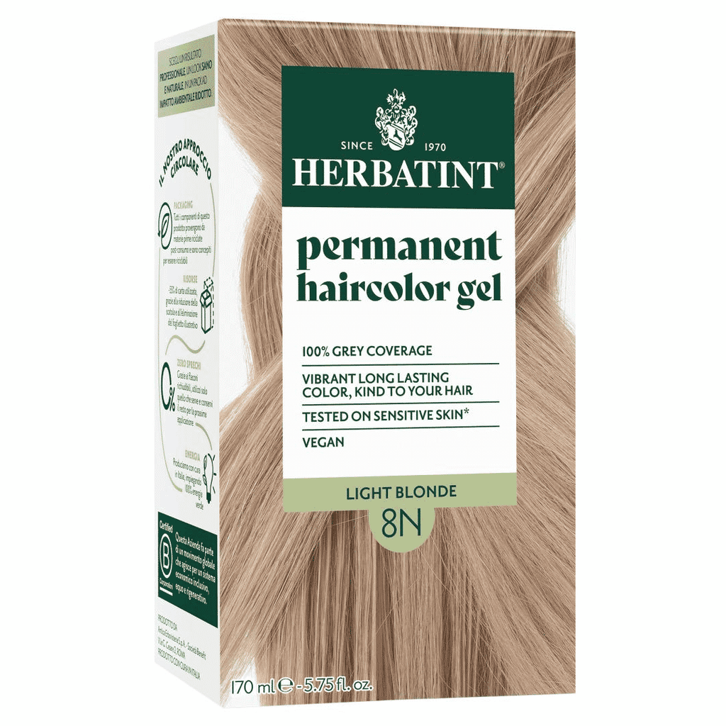 Herbatint Permanent Hair Color Gel 8N Light Blonde 170ml