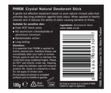 Pit Rok Crystal Sensitive - Fragrance Free Natural Deodorant Stick 100g
