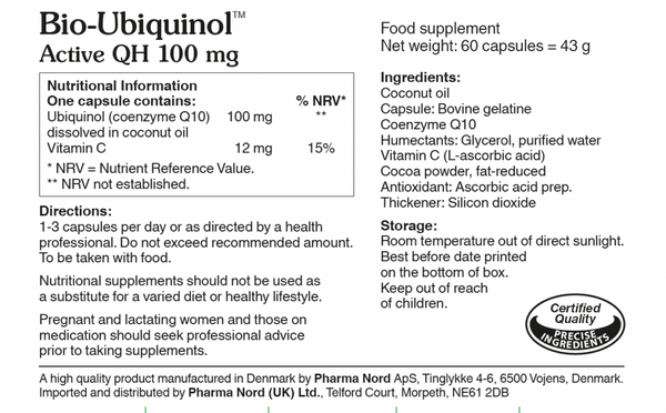Pharma Nord Bio-Ubiquinol Active QH 100mg 60's