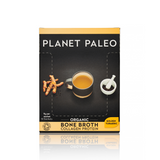 Planet Paleo Organic Bone Broth Collagen Protein Golden Turmeric 9g x 10 CASE
