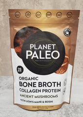 Planet Paleo Organic Bone Broth Collagen Protein Ancient Mushrooms with Lion's Mane & Reishi 225g