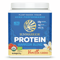 Sunwarrior Protein Warrior Blend Vanilla 375g (Blue Tub)
