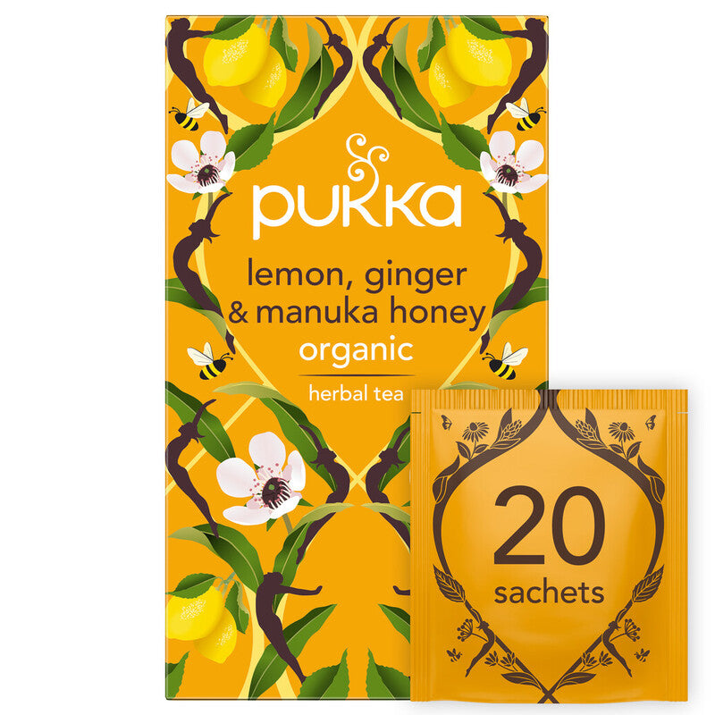 Pukka Herbs Lemon, Ginger & Manuka Honey Tea