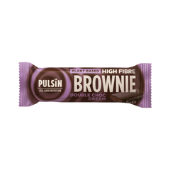 Pulsin Plant Based High Fibre Brownie Double Choc Dream 18 x 35g CASE