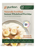 Purition Naturally Fortified Instant Wholefood Porridge Banana & Cinnamon 60g SINGLE