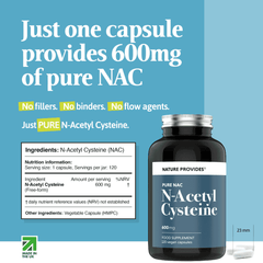 Nature Provides Pure NAC N-Acetyl Cysteine 600mg 120s