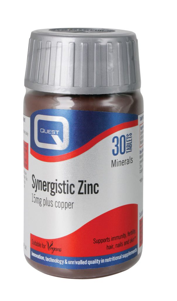 Quest Vitamins Synergistic Zinc 15mg 30's