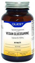 Quest Vitamins Vegan Glucosamine Sulphate KCL 1500mg 60's