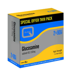 Quest Vitamins Glucosamine Sulphate KCL 1500mg (TWIN PACK)