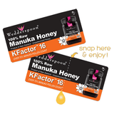 Wedderspoon Raw Monofloral Manuka Honey On The Go K Factor 16 24s