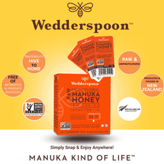 Wedderspoon Raw Monofloral Manuka Honey On The Go K Factor 16 24s