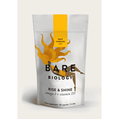 Bare Biology Rise & Shine Omega-3 + Vitamin D3 60s POUCH