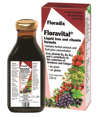 Salus Floradix Floravital Liquid Iron and Vitamin Formula (No Yeast No Gluten) 250ml
