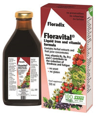 Salus Floradix Floravital Liquid Iron and Vitamin Formula (No Yeast No Gluten) 500ml