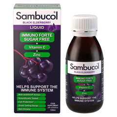 Sambucol Immuno Forte Sugar Free + Vitamin C + Zinc Liquid 120ml