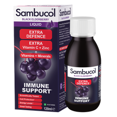 Sambucol Extra Defence + Extra Vitamin C + Zinc Liquid 120ml