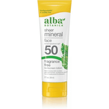 Alba Botanica Sheer Mineral Face SPF50 Fragrance Free Sunscreen Lotion 59ml